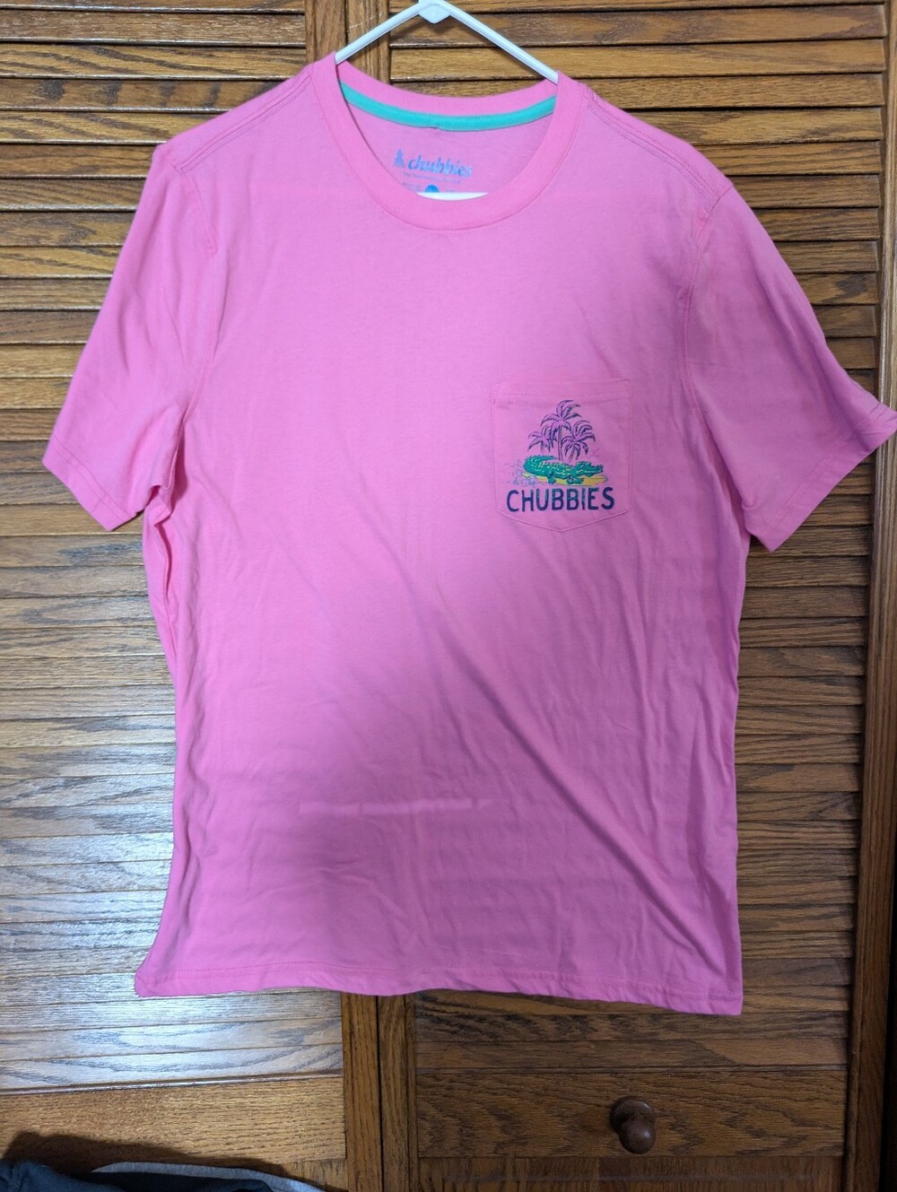 Chubbies‎ NWT The Beach Bum Pink Pocket Tee Shirt Men Size Large